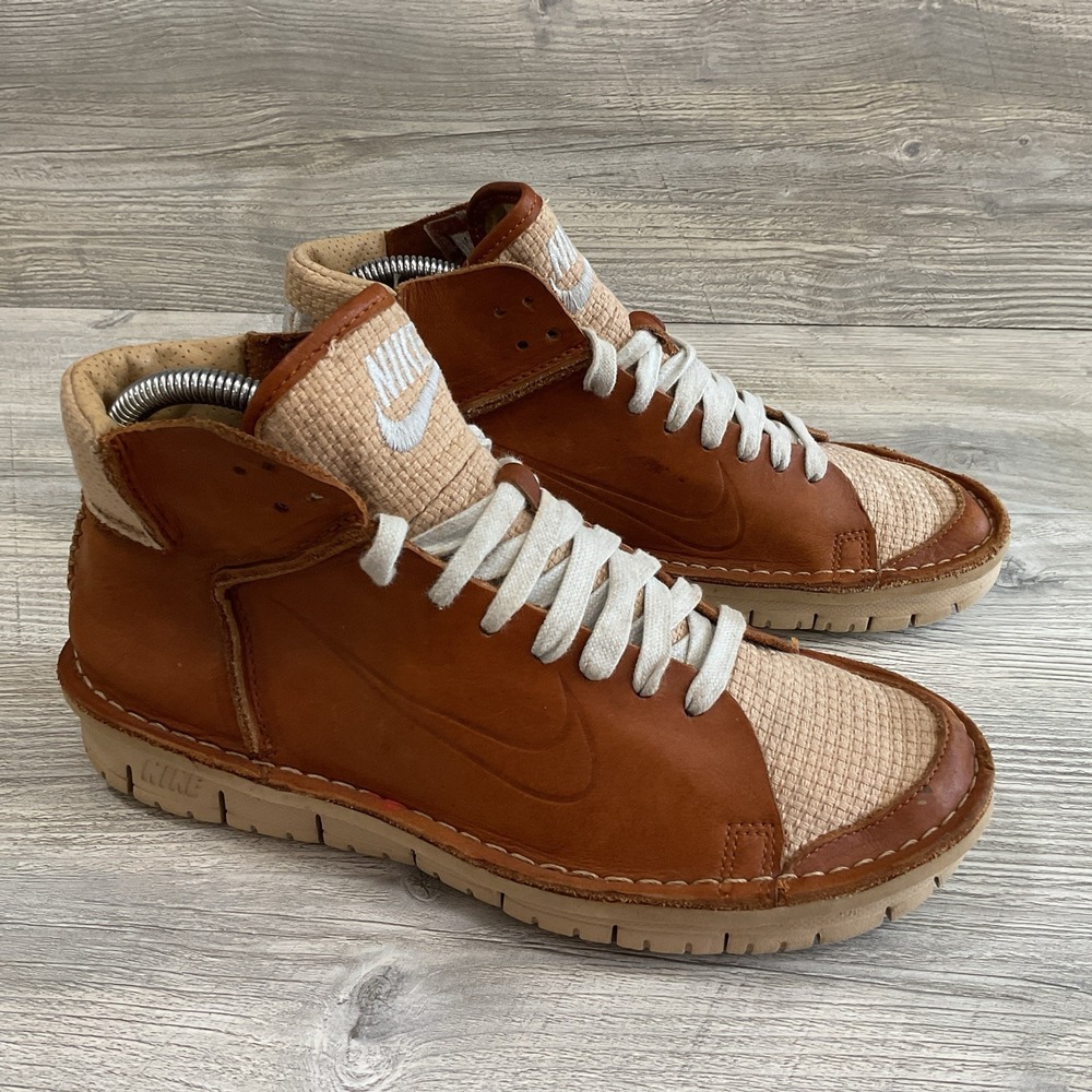 Nike Considered Mid Desert Oak Brown Leather Woven Vintage 311076-221 Size 8.5 - Picture 14 of 16